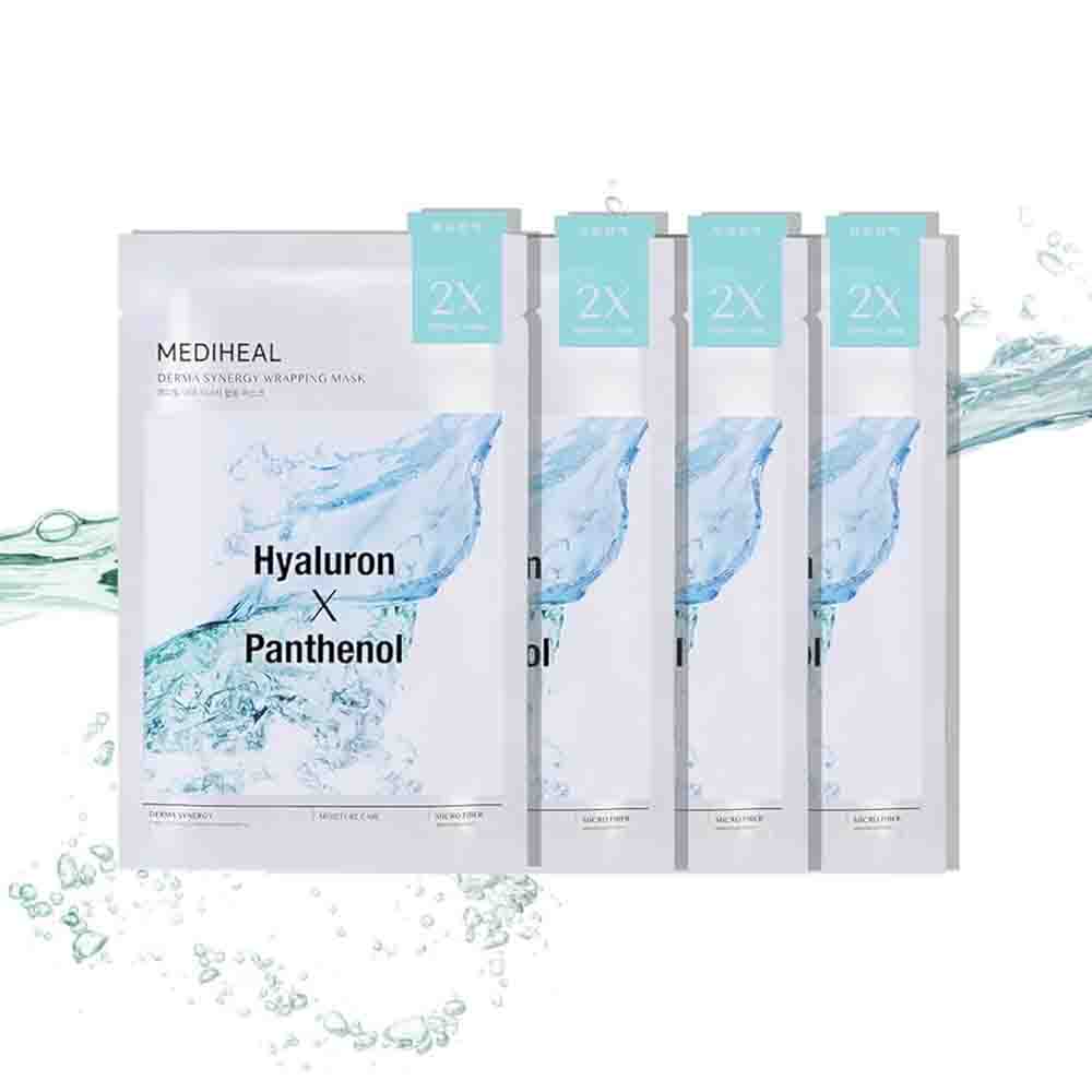 MEDIHEAL Dermashinasy Wrapping Mask Moisture (Hyaluron x Panthenol) 4Pcs