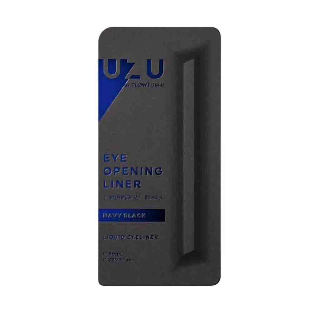 UZU Flowfushi Eye Opening Liquid Eyeliner 06 Navy Black – Japanese Waterproof Eyeliner (UK Stock)