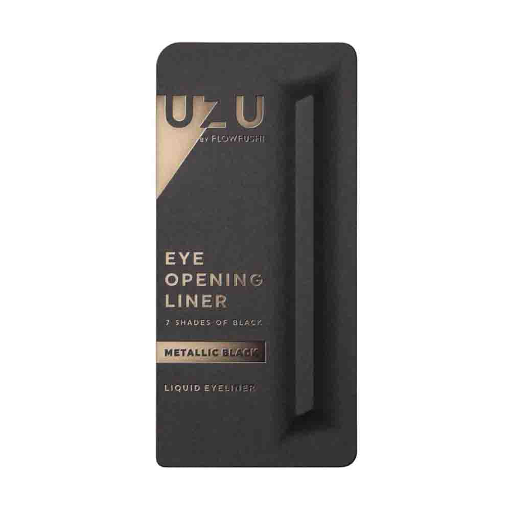 UZU By FLOWFUSHI Eye Opening Liquid Eyeliner 7 Shades Of Black #Metallic Black