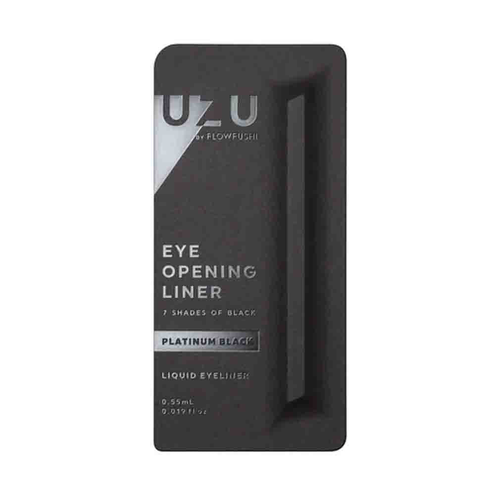 UZU Flowfushi Eye Opening Liquid Eyeliner 04 Platinum Black – Japanese Eyeliner (UK Stock)