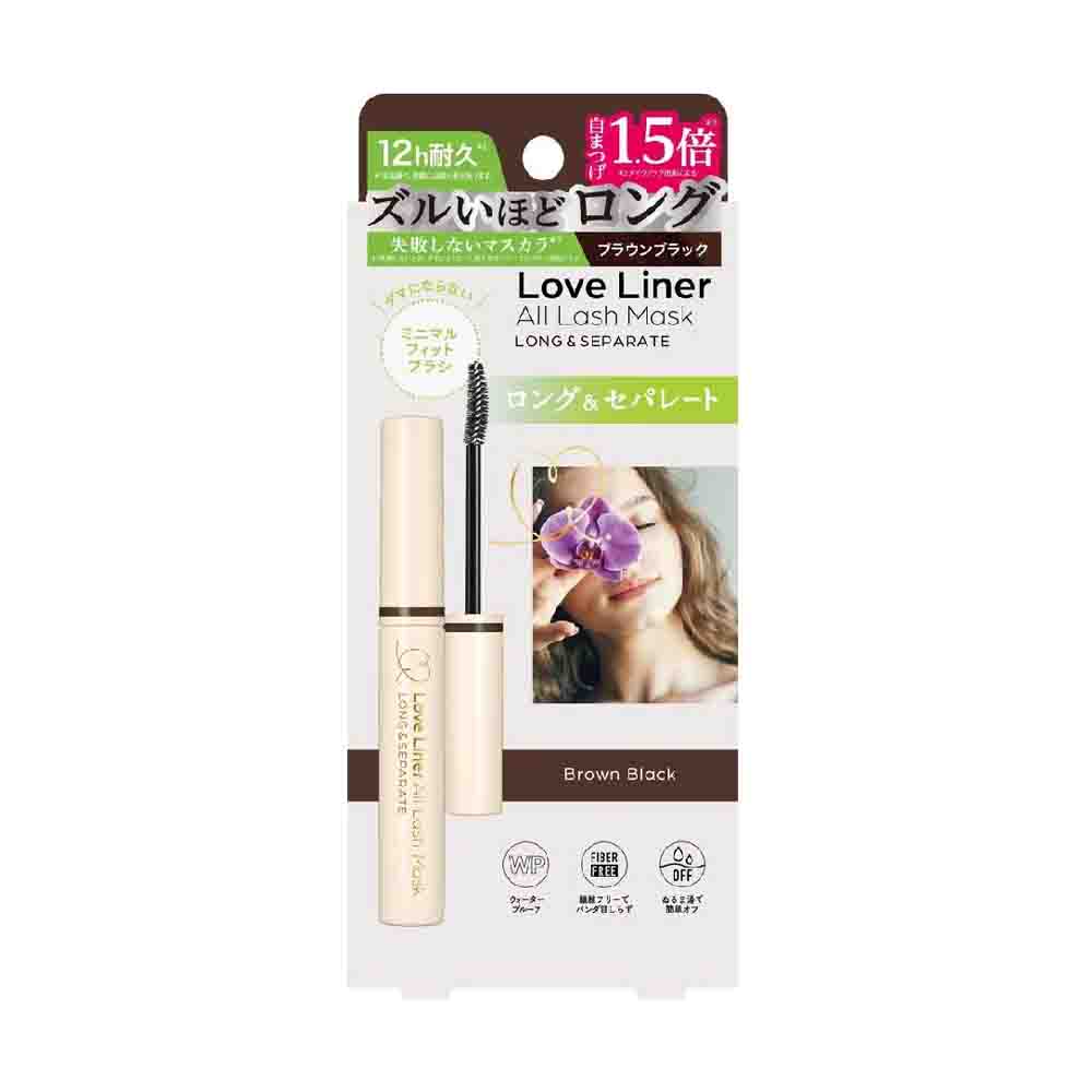 LOVE LINER All Lash Mask Long & Separate Waterproof Mascara #Brown Black
