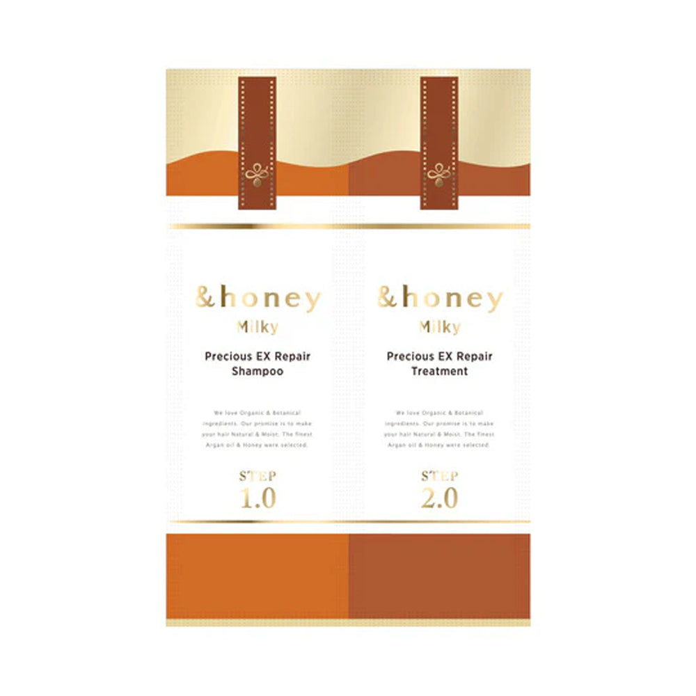 &HONEY Milky Precious EX Repair 1 Day Travel Kit (Shampoo 10ml + Conditioner 10g)