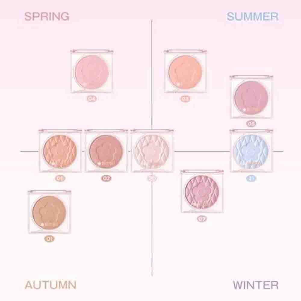 DAISY DOLL by MARY QUANT Powder Blush Bloom #07 Unubole Peach 6.3g