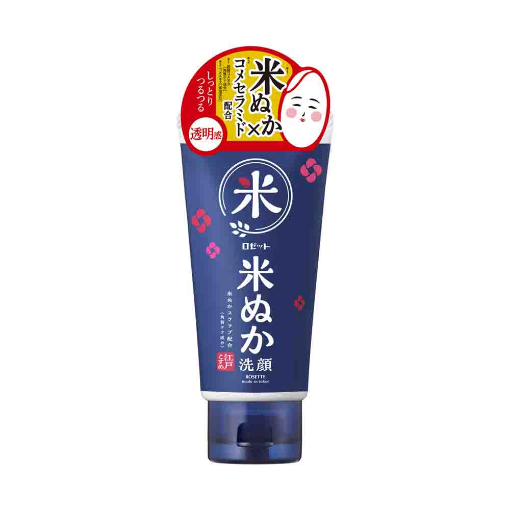 ROSETTE Edokosume Rice Bran Face Wash 120g