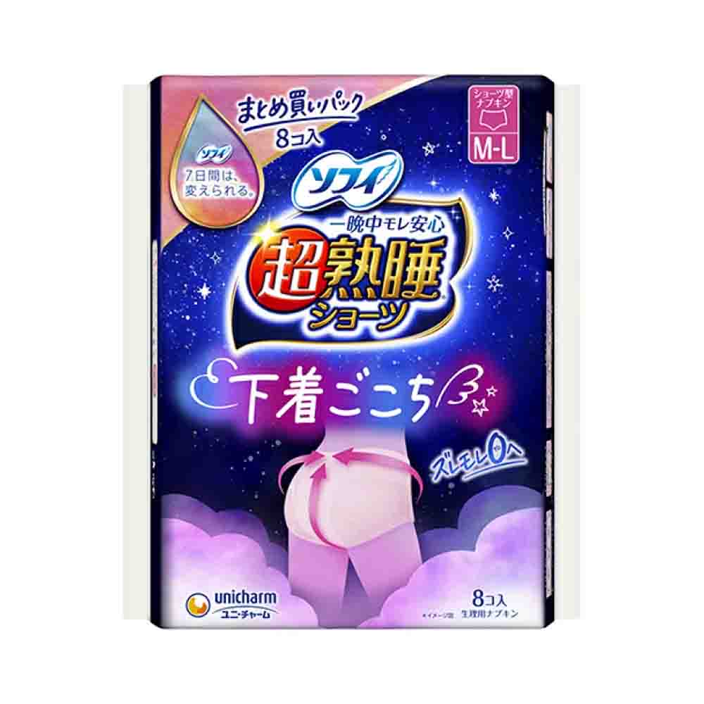 SOFY Sanitary Napkin Super Guard Shorts M L Size 8Pack