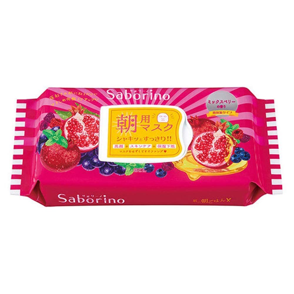BCL SABORINO 60s Red Pomegranate Rich Moisture Good Morning Mask 30Pcs
