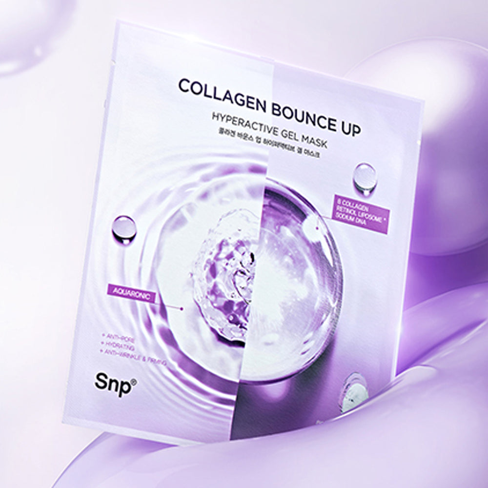 SNP Collagen Bounce Up Hyperactive Gel Mask 4Pcs