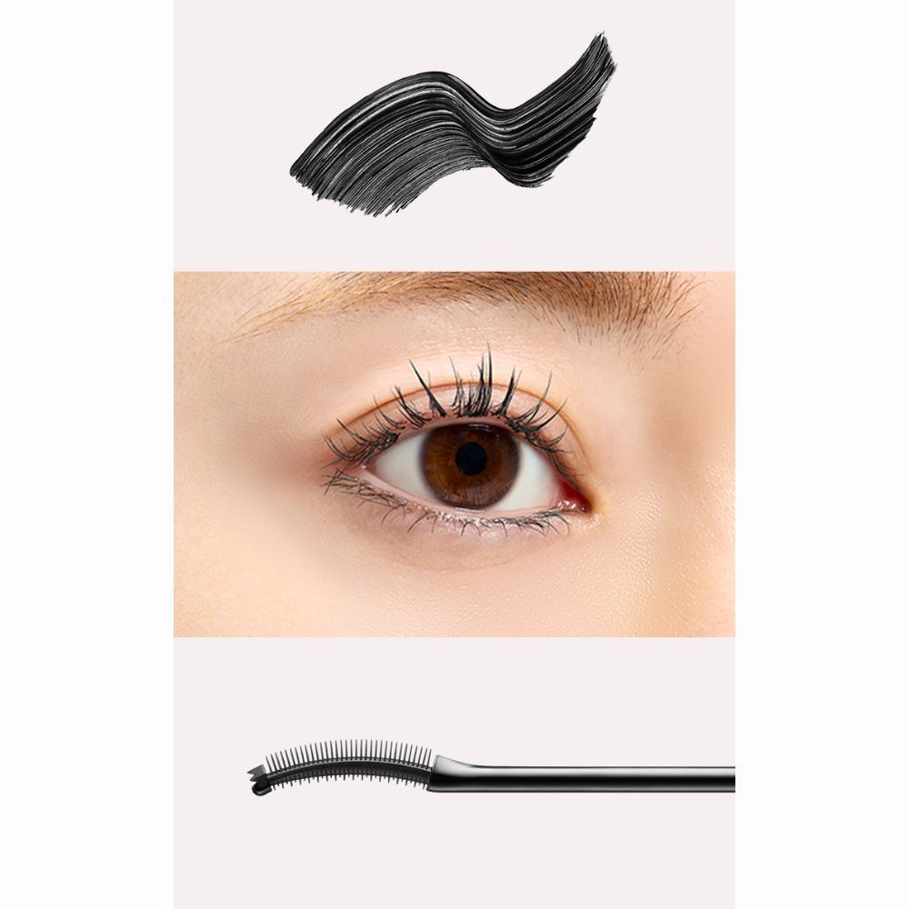 D-Nee 3650 Blot-resistant Quick-drying Film Type Mascara Comb #Clear Black