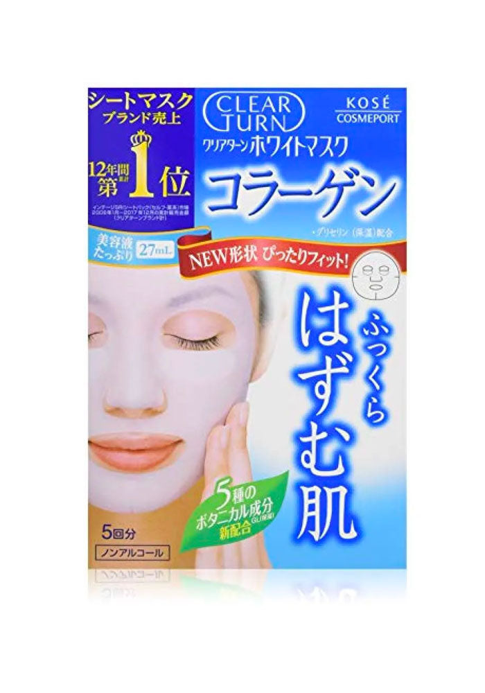 KOSE Clear Turn White Collagen Mask 5 Sheets