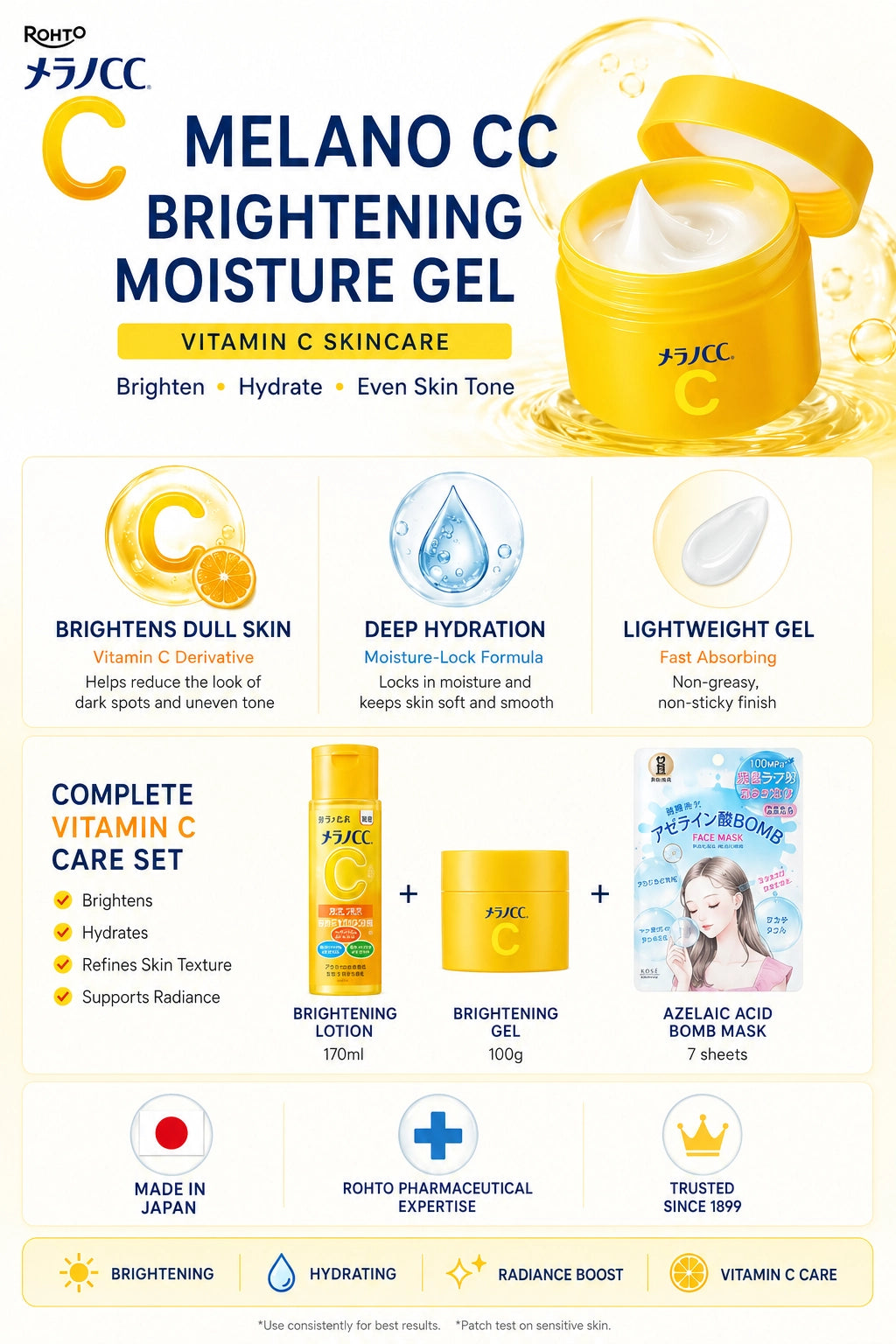 Melano CC Dark Spot Correcting Set | Vitamin C Brightening Skincare Bundle