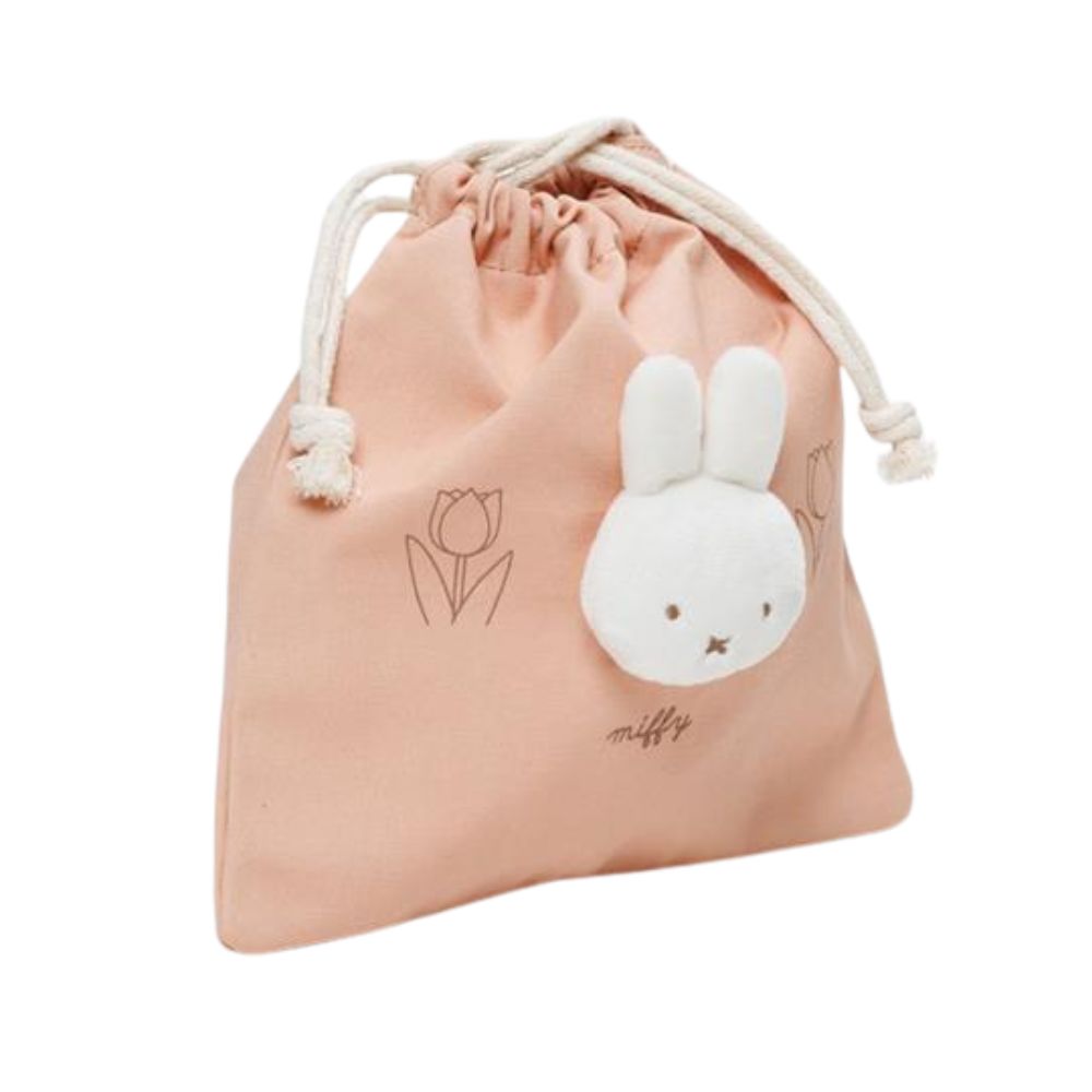Miffy Bruna Flower & Mascot Drawstring Pouch - Miffy