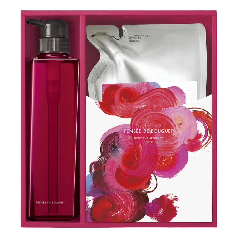 POLA Pensee de Bouquet Body Shampoo Set - Rouge - 500ml + Refill 470ml