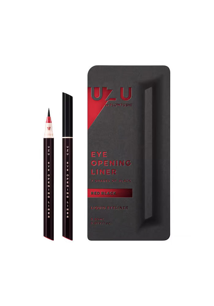 UZU By FLOWFUSHI Eye Opening Liquid Eyeliner #Red Black