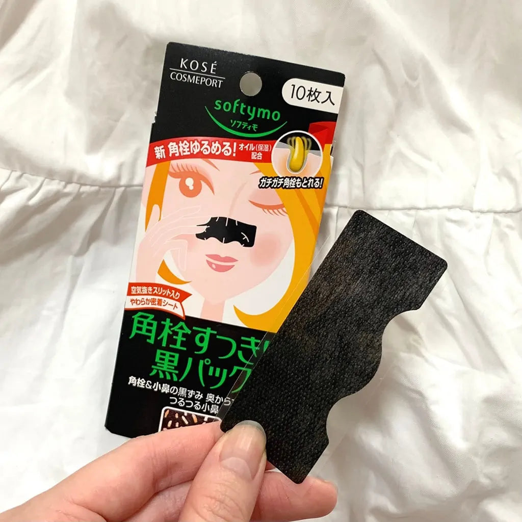 KOSE Softymo Pore Clear Black Nose Strip 10 Sheets
