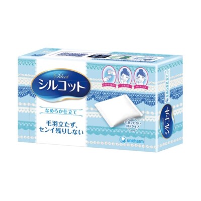 Unicharm Silcot Velvety Touch Cotton pad 82pcs