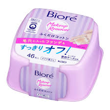 KAO Bioré Makeup Remover Wipe Cotton Box 46 Pieces