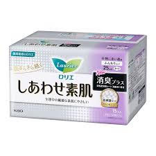 KAO Laurier Shiawase Sokuhada Deodorant Plus For Especially Heavy Daytime Use 25CM With Wings 15pcs