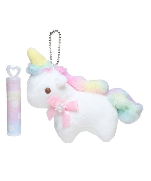 Sugary Unicorn Plush & Lip Balm-Rainbow Unicorn