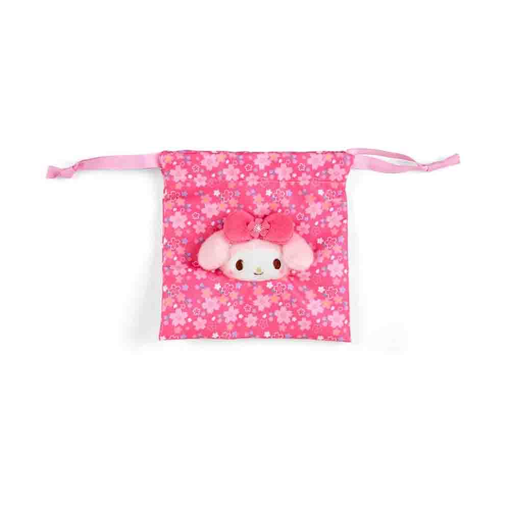 SANRIO Drawstring Pouch My Melody / Sakura Kimono / Pink