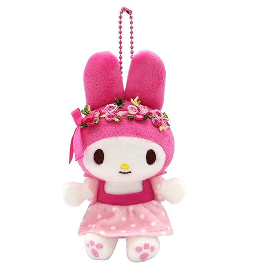 SANRIO Mascot Holder - My Melody : 50th Anniversary Flower Crown Pink