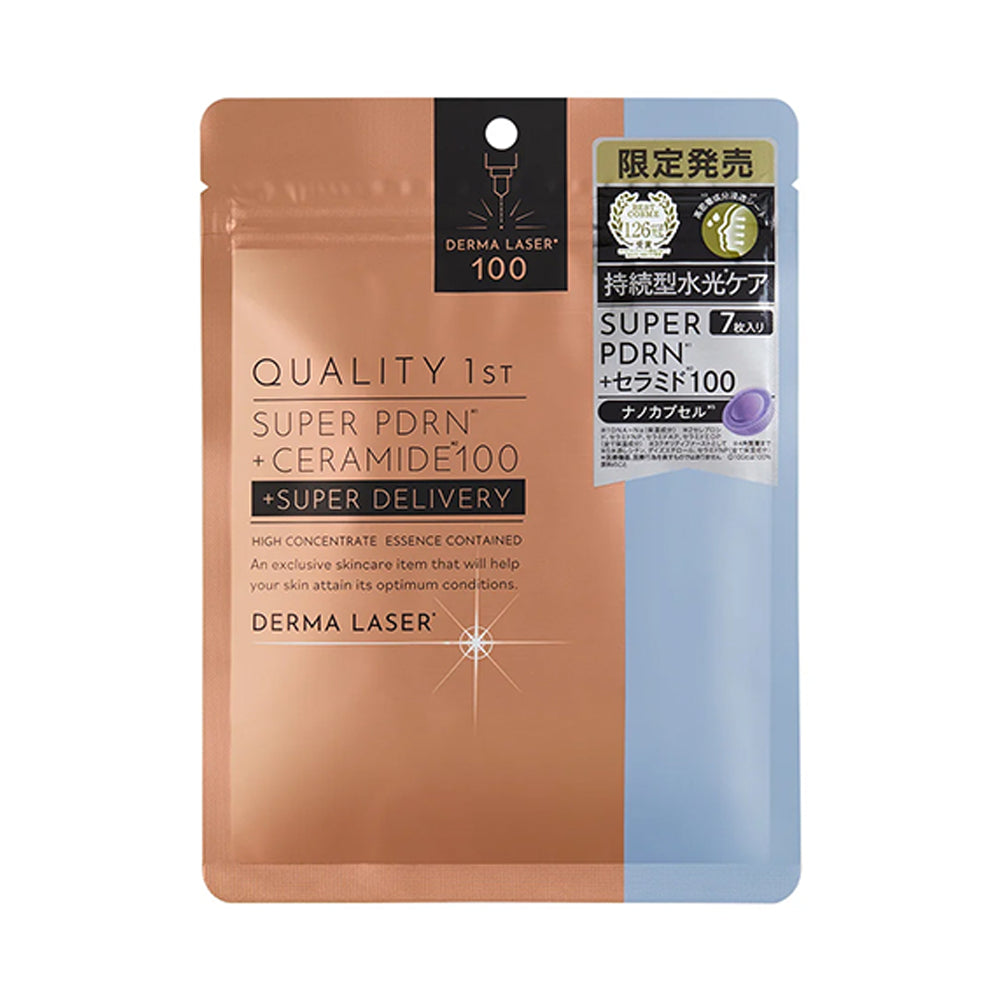 QUALITY 1ST DERMA LASER Super PDRN × CERAMIDE 100 Mask 7 Sheets