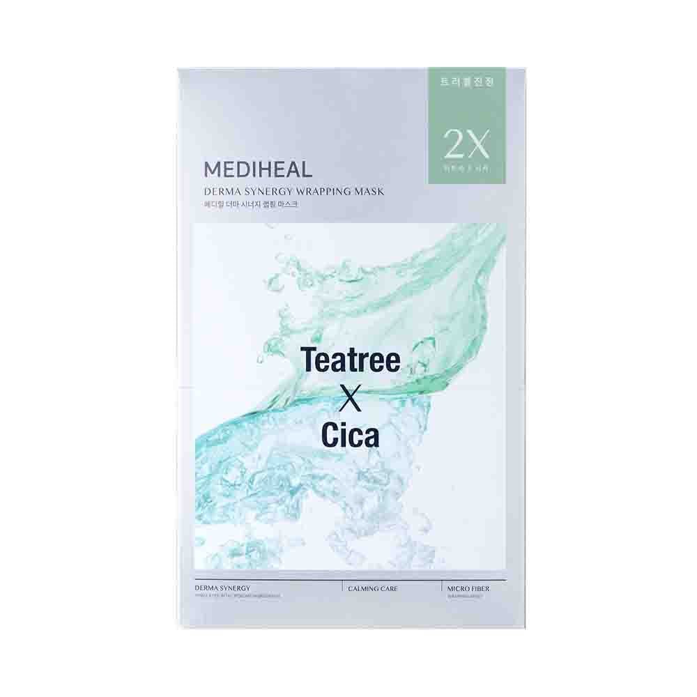 MEDIHEAL Dermashinasy Wrapping Mask Calming (Teatree x Cica) 4Pcs