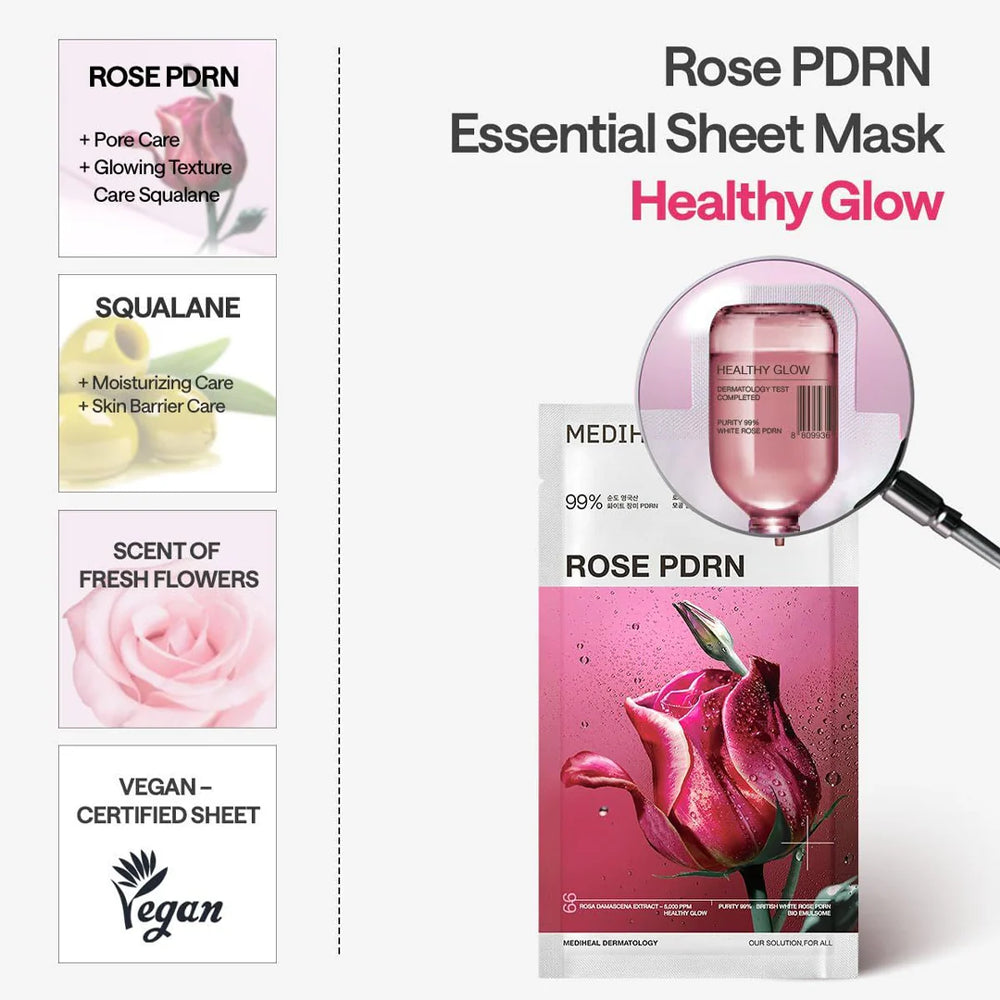 [JAPAN VERSION]MEDIHEAL ROSE PNRD Essential Mask 4Pcs