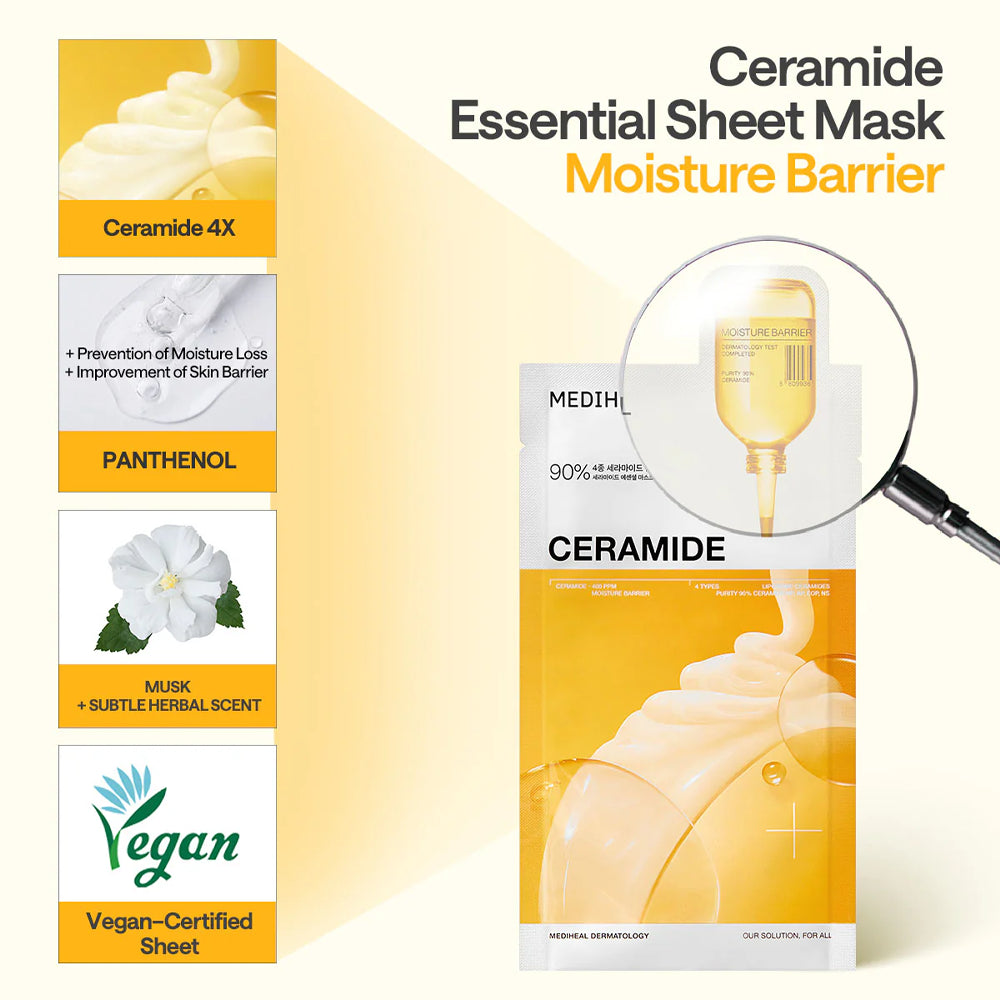 [JAPAN VERSION]MEDIHEAL Ceramide Essential Mask 4Pcs