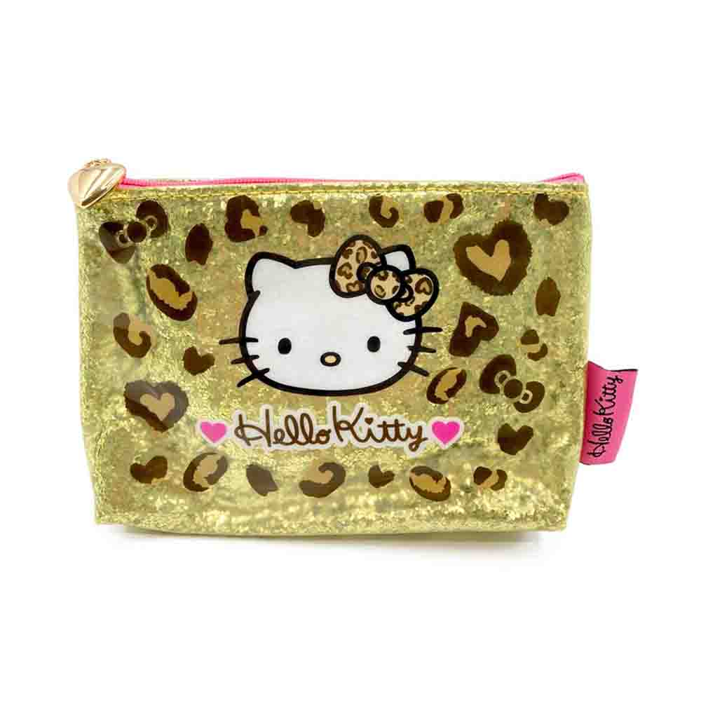 SANRIO Hello Kitty Glitter Pouch Leopard