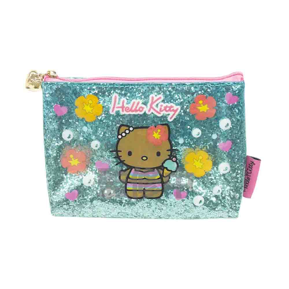 SANRIO Hello Kitty Glitter Pouch Suntanned