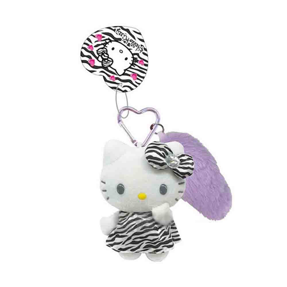 SANRIO TCP Hello Kitty Tail Attached Mascot Keychain Zebra