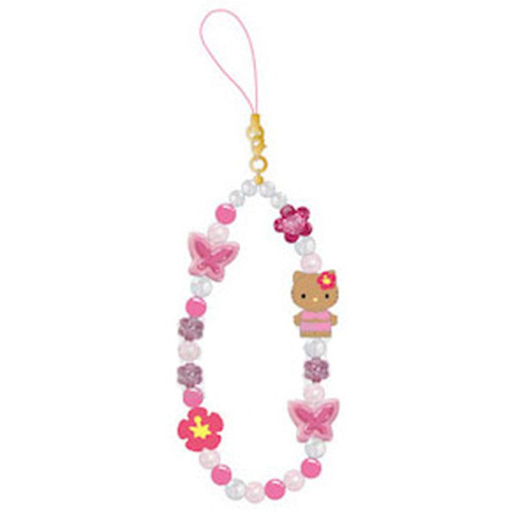 SANRIO 90s Phone Strap - Hello Kitty / Gogo Gal Collection Tan