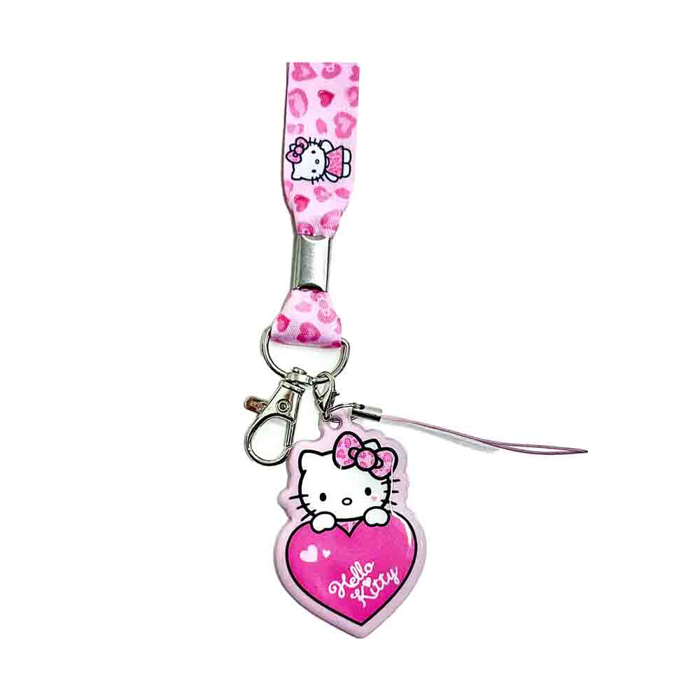 SANRIO Hello Kitty 90s Neck Strap Leopard Pink