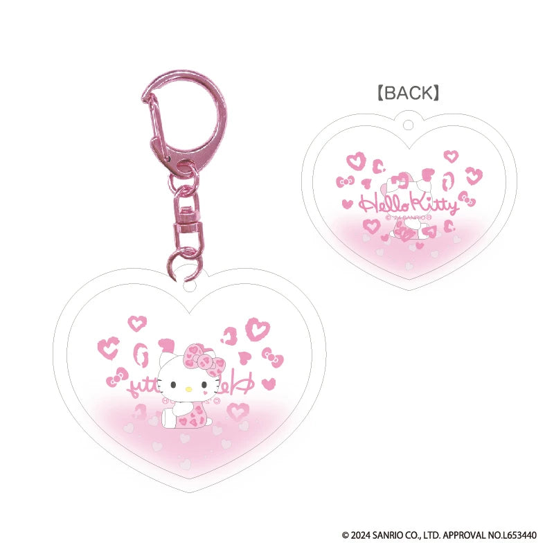 SANRIO Gal Dome Keychain - Hello Kitty / Gogo Gal Collection Leopard Pink