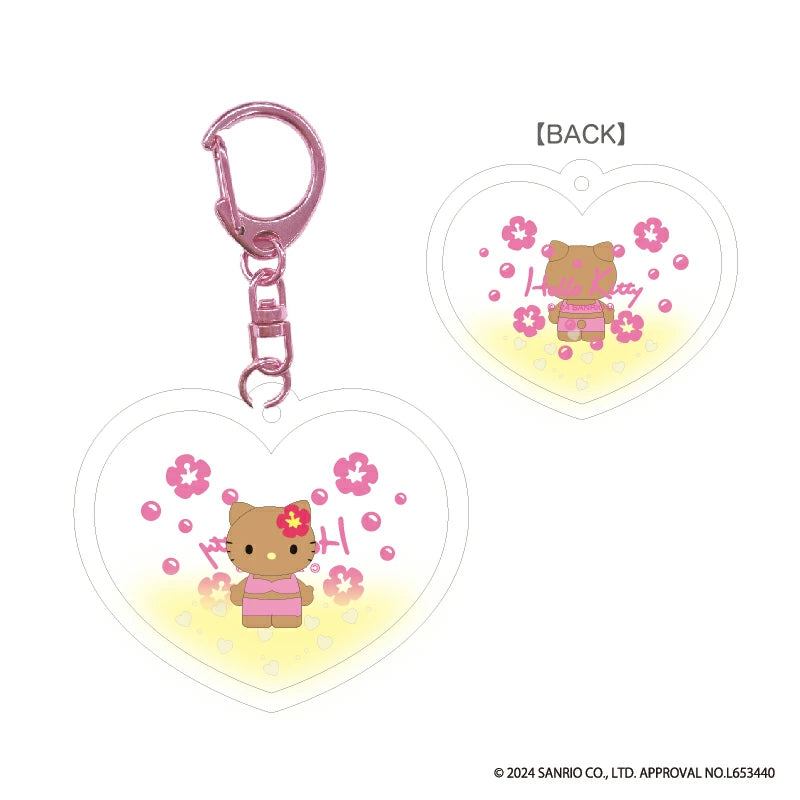 SANRIO Gal Dome Keychain - Hello Kitty / Gogo Gal Collection Tan