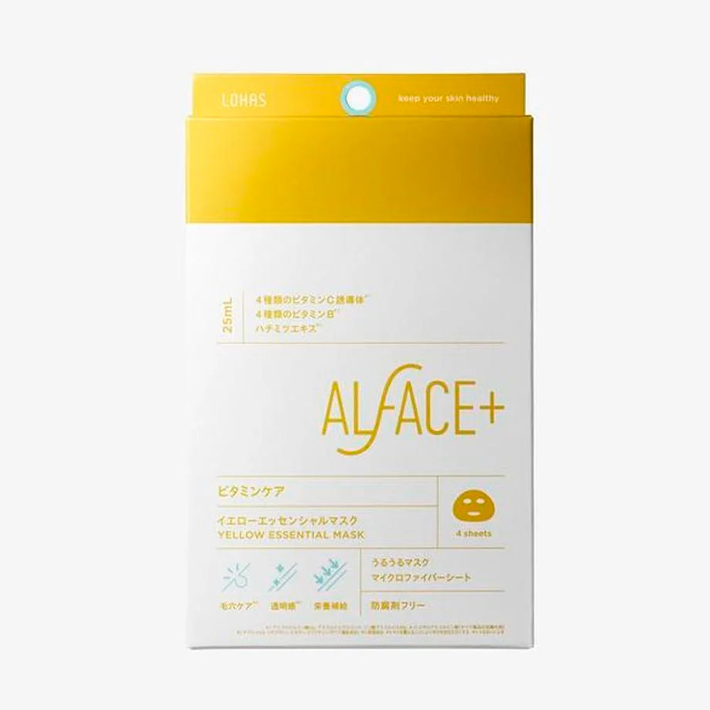 ALFACE+ Yellow Essential Mask 4Pcs