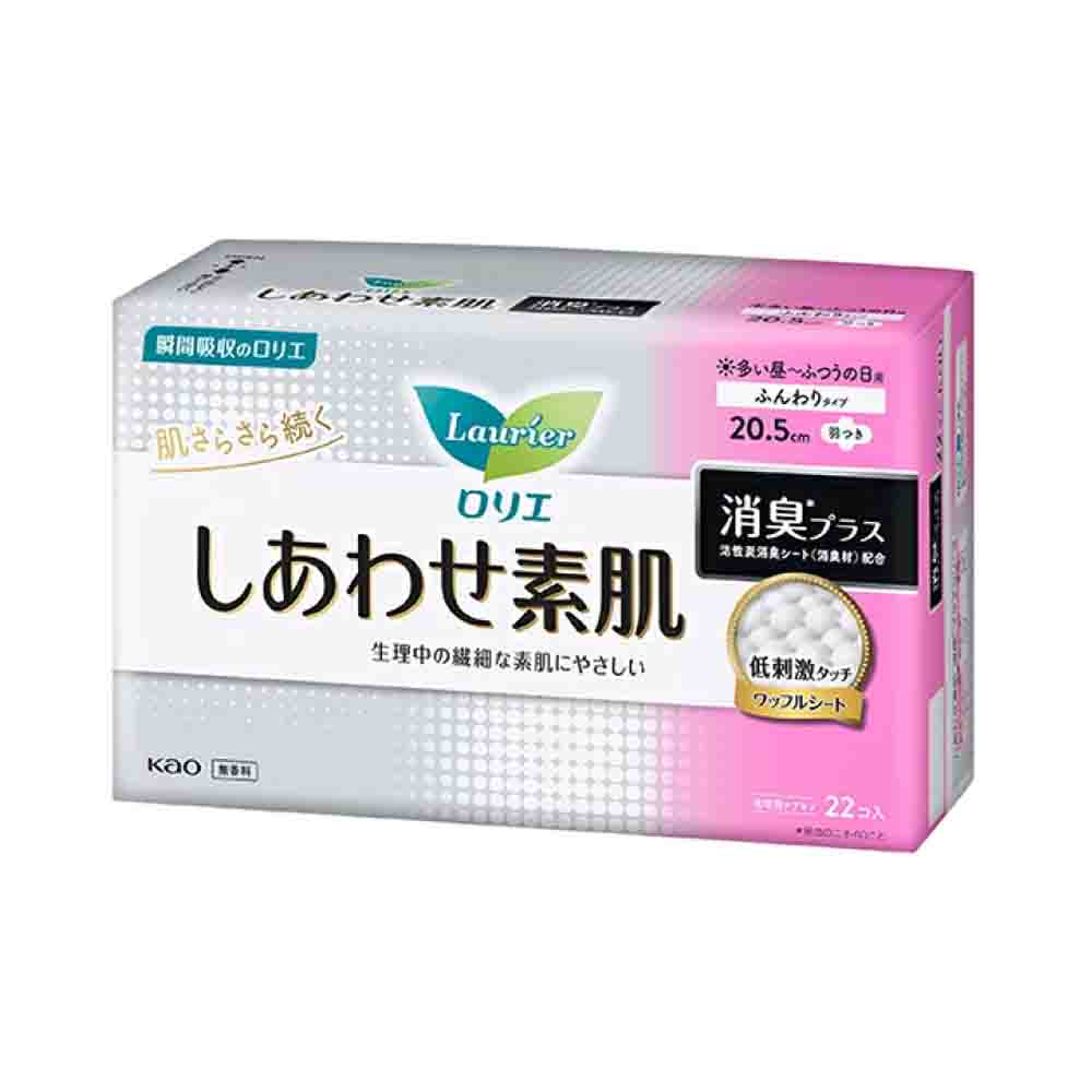 KAO Laurier Shiawase Sodashi Deodorant Plus Ordinary Day Use 20.5CM With Wings 22pcs