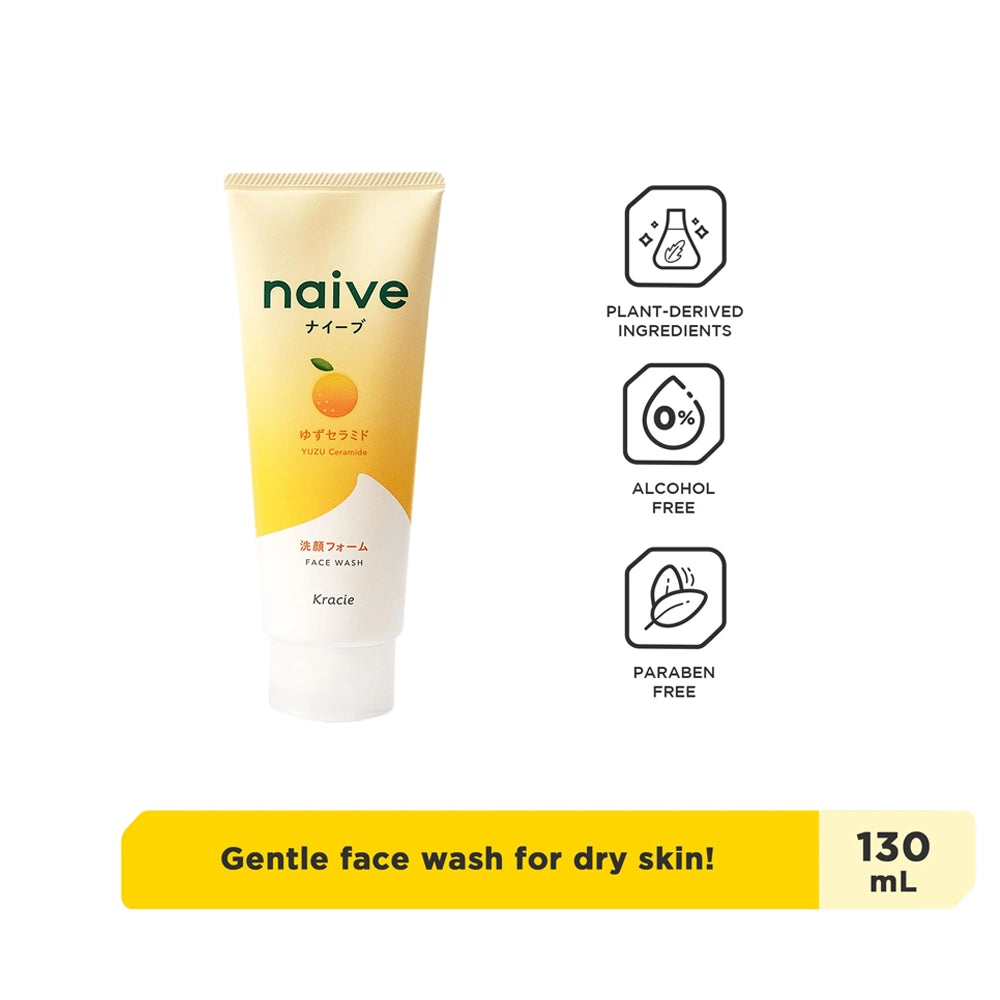 Kracie Naive Moisturizing Facial Cleansing Foam with Yuzu Seed Oil 120g