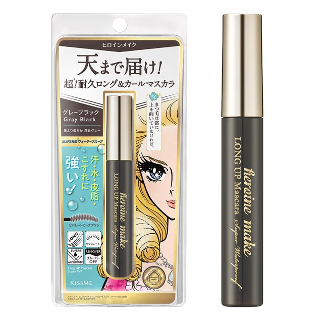 KISSME Heroine Make Long & Curl Mascara Super Waterproof – Gray Black 6g