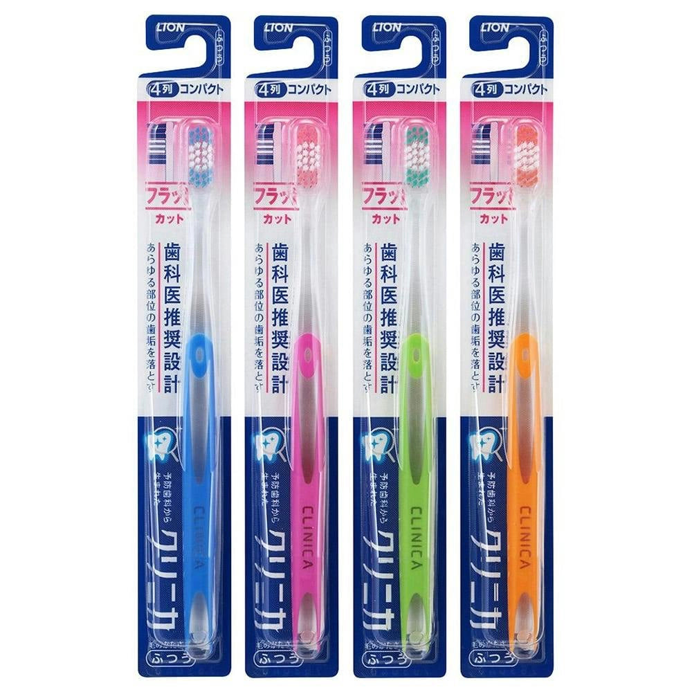 LION CLINICA Flat Cut 4-Row Toothbrush (Regular)