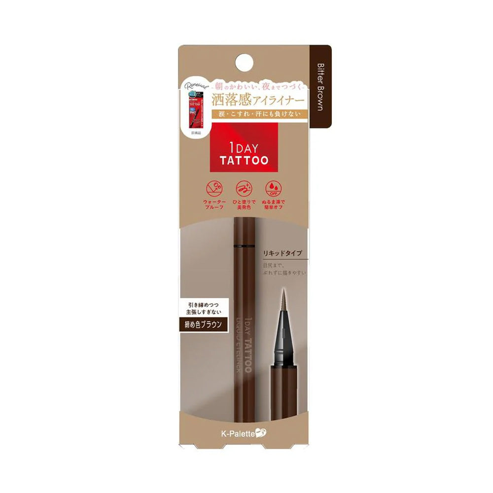 K-Palette 1DAY TATTOO Liquid Eyeliner-02 Bitter Brown