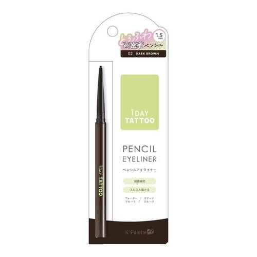 K-PALETTE 1Day Tattoo Long-lasting Waterproof Pencil Eyeliner #02 Dark Brown