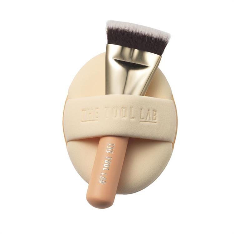 THE TOOL LAB Super Adhesive Cover Duo (Baby Tasker Brush(101BC type) + Glowfix Puff Oval + Dedicated Case)