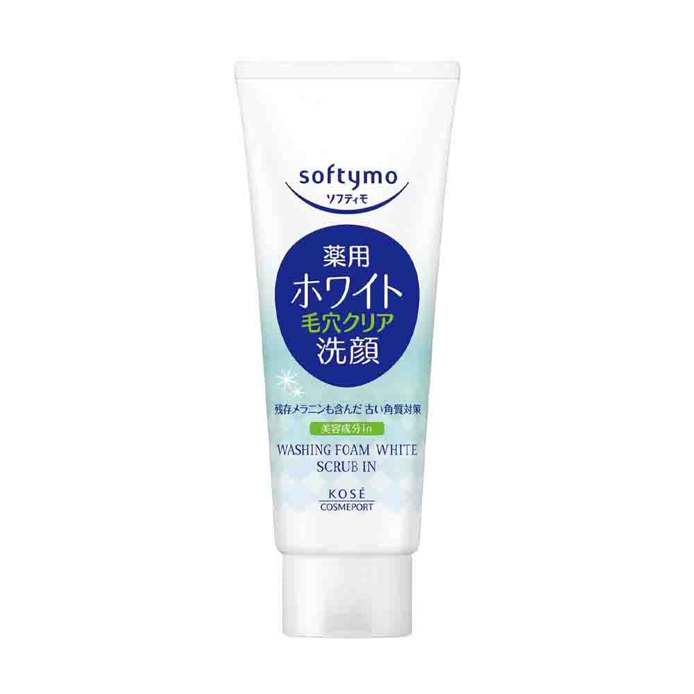 KOSE Softymo Medicated Facial Cleansing Foam White Scrub-in 150g