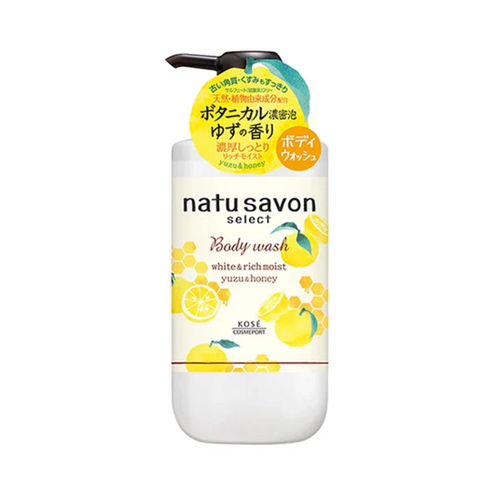 KOSE Softymo Natu Savon Botanical Rich Moist Yuzu Honey Body Wash 500ml
