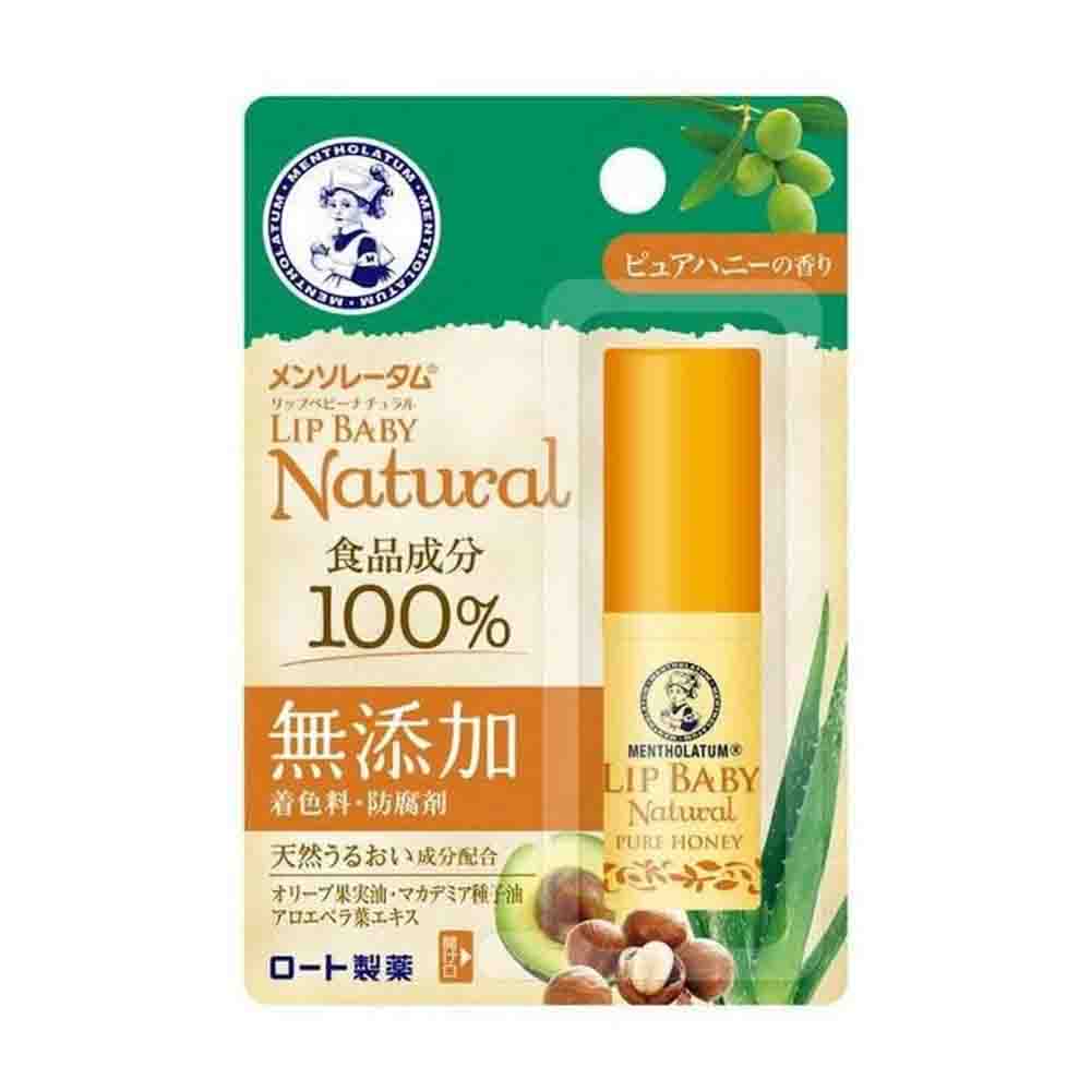 Rohto Mentholatum Lip Baby Natural Pure Honey Scent 4g