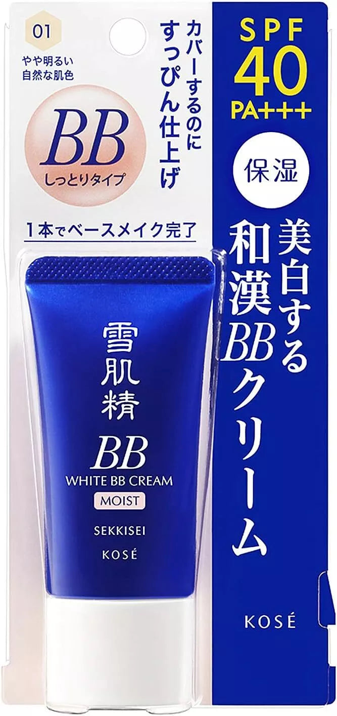 KOSE Sekkisei White BB Cream Moist SPF40 PA+++ #01  Light Ochre 30g