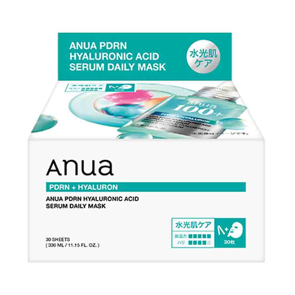 [JAPAN Version]ANUA PDRN + Hyaluronic Acid Hydrating Serum Daily Mask 30 Sheets