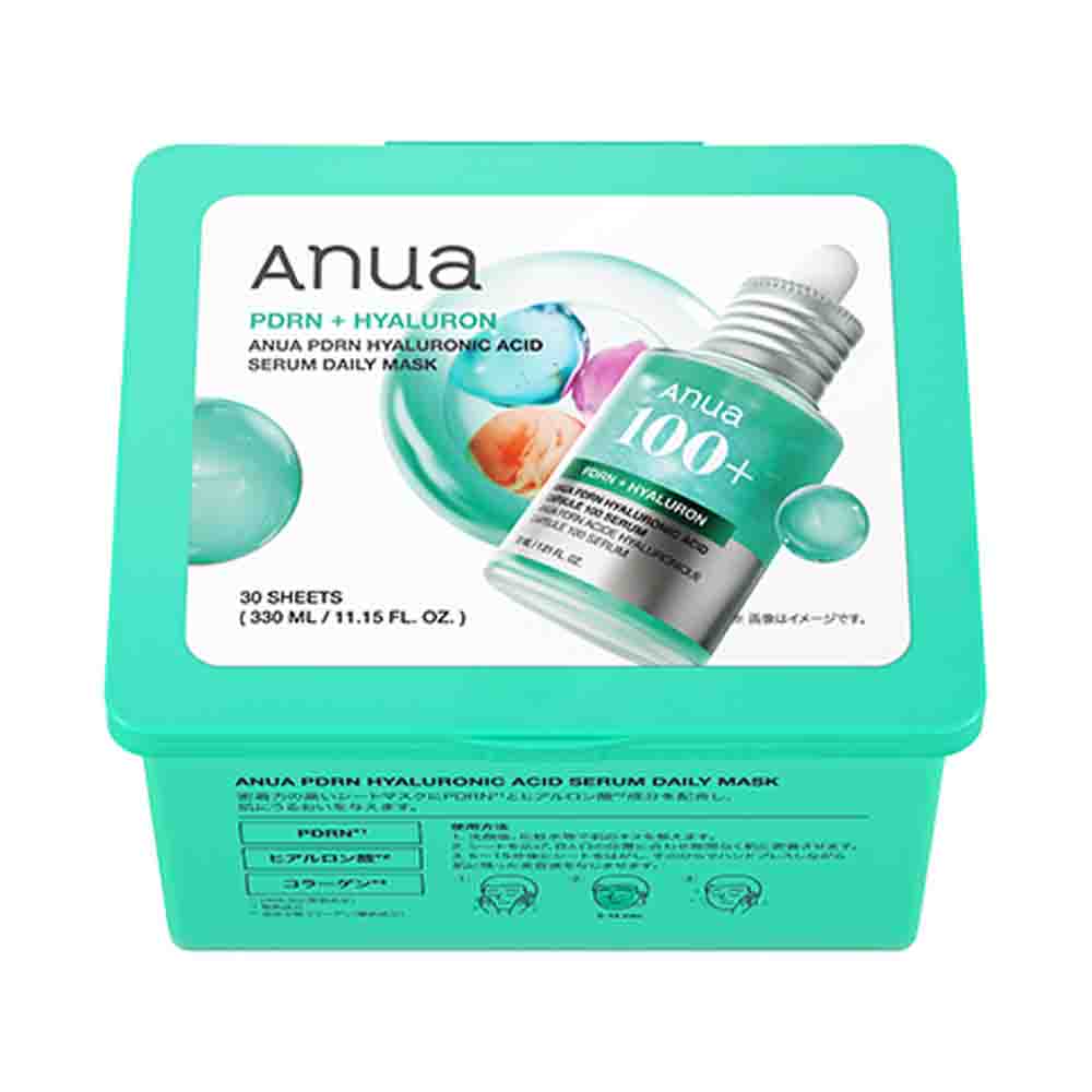 [JAPAN Version]ANUA PDRN + Hyaluronic Acid Hydrating Serum Daily Mask 30 Sheets