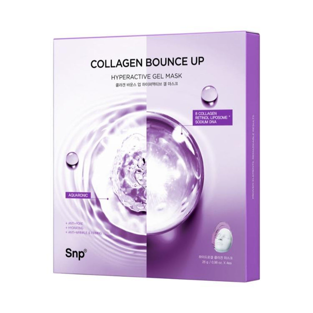 SNP Collagen Bounce Up Hyperactive Gel Mask 4Pcs